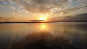 La puesta de sol en la Albufera de Valencia